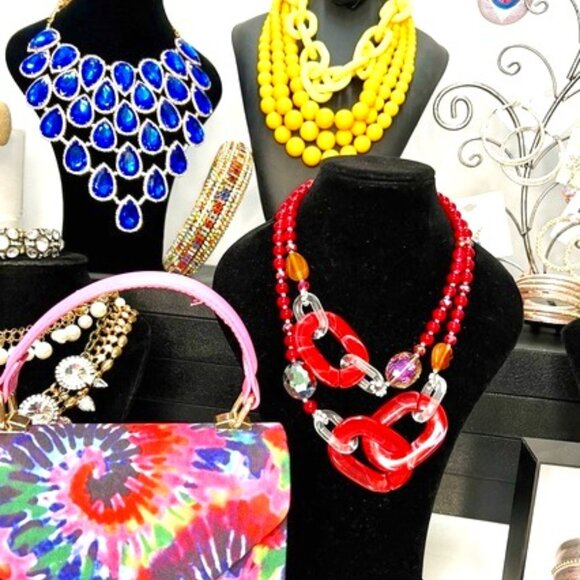 Colorful Statement Jewelry, Bags & More